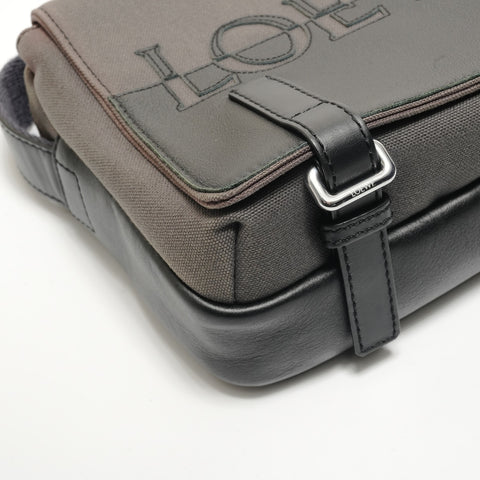 LOEWE military messenger Shoulder Bag gray WS28847
