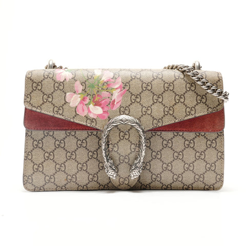 GUCCI Dionysus PVC Canvas Shoulder Bag beige WS28849