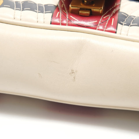 GUCCI GG Marmont belt print Shoulder Bag multicolor WS28850