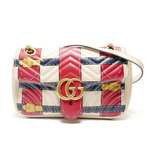 GUCCI GG Marmont belt print Shoulder Bag multicolor WS28850