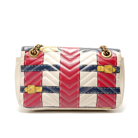 GUCCI GG Marmont belt print Shoulder Bag multicolor WS28850