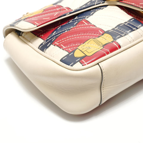 GUCCI GG Marmont belt print Shoulder Bag multicolor WS28850
