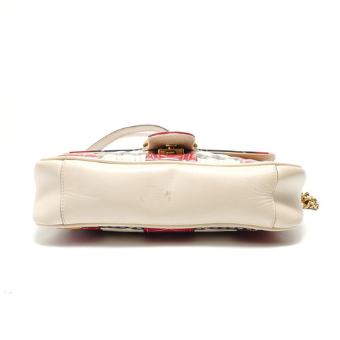 GUCCI GG Marmont belt print Shoulder Bag multicolor WS28850