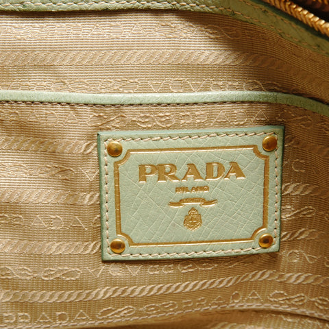 PRADA Ostrich canvas Tote Bag beige WS28852