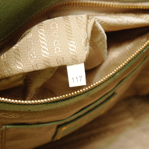 PRADA Ostrich canvas Tote Bag beige WS28852