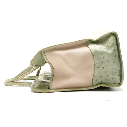 PRADA Ostrich canvas Tote Bag beige WS28852