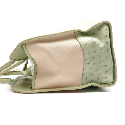 PRADA Ostrich canvas Tote Bag beige WS28852