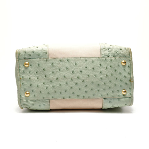 PRADA Ostrich canvas Tote Bag beige WS28852
