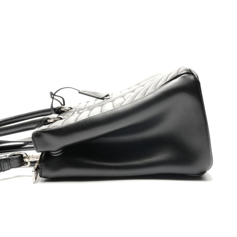PRADA Diagram 2-Way Leather Shoulder Bag black WS28853