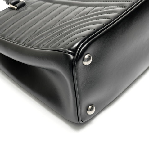 PRADA Diagram 2-Way Leather Shoulder Bag black WS28853