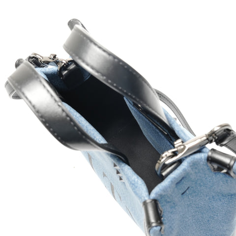 VALENTINO VLTN Tote 2WAY Denim Handbag Navy WS28854