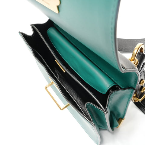 PRADA Cahier Leather Shoulder Bag green WS28855