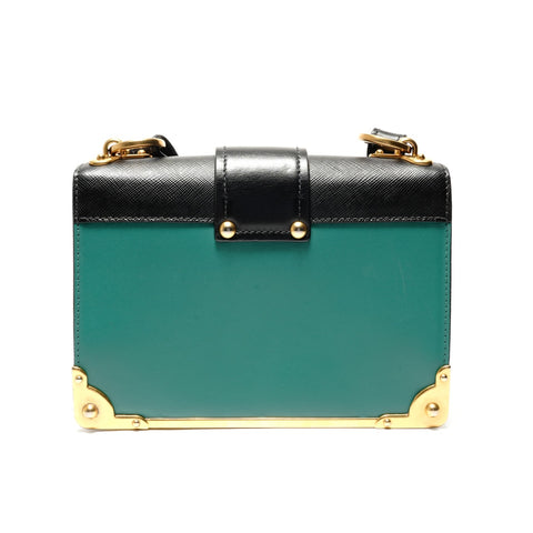PRADA Cahier Leather Shoulder Bag green WS28855