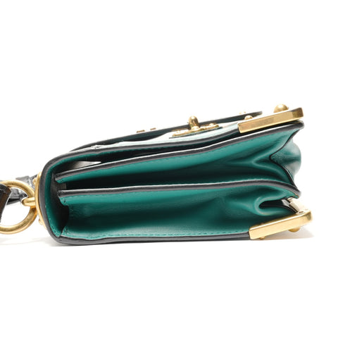 PRADA Cahier Leather Shoulder Bag green WS28855