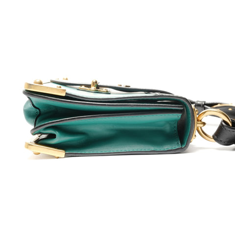 PRADA Cahier Leather Shoulder Bag green WS28855