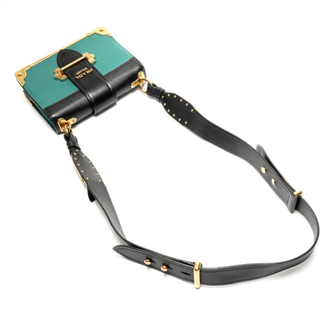 PRADA Cahier Leather Shoulder Bag green WS28855