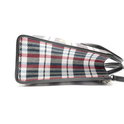 GUCCI Embroidered Nylon Raffia 2-Way Bag Handbag multicolor WS28857
