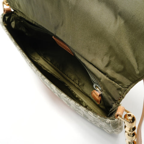 Christian Dior Maris Pearl Trotter Shoulder Bag green WS28859