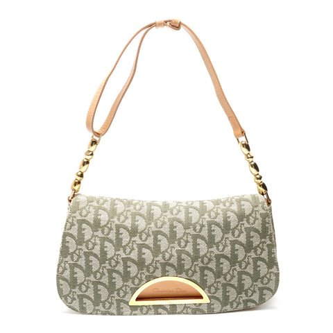 Christian Dior Maris Pearl Trotter Shoulder Bag green WS28859