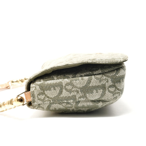 Christian Dior Maris Pearl Trotter Shoulder Bag green WS28859