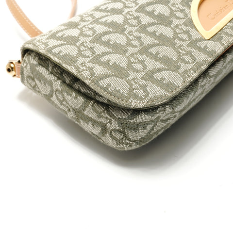 Christian Dior Maris Pearl Trotter Shoulder Bag green WS28859