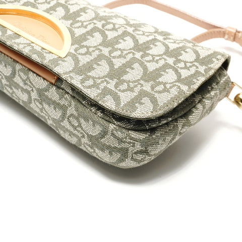 Christian Dior Maris Pearl Trotter Shoulder Bag green WS28859