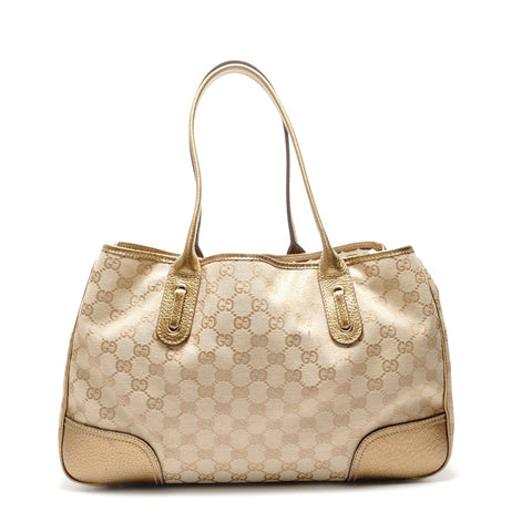 GUCCI GG Canvas Gold Tote Bag beige WS28860