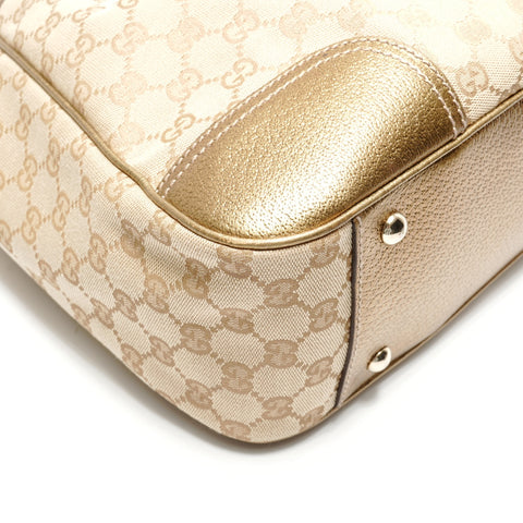 GUCCI GG Canvas Gold Tote Bag beige WS28860