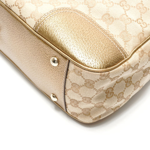 GUCCI GG Canvas Gold Tote Bag beige WS28860
