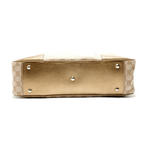 GUCCI GG Canvas Gold Tote Bag beige WS28860