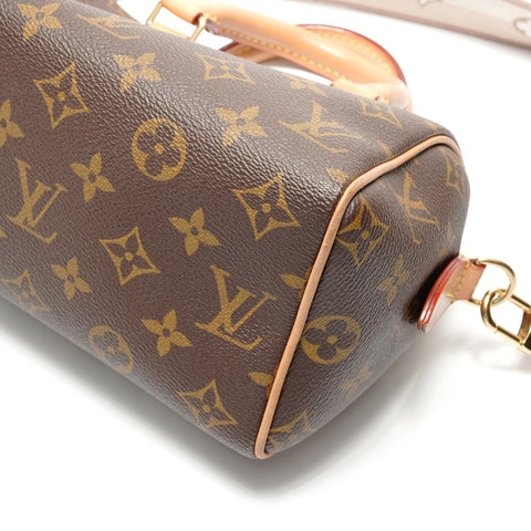 LOUIS VUITTON 2021-2025 Monogram Speedy Bandoulire 20 Handbag Brown WS28862