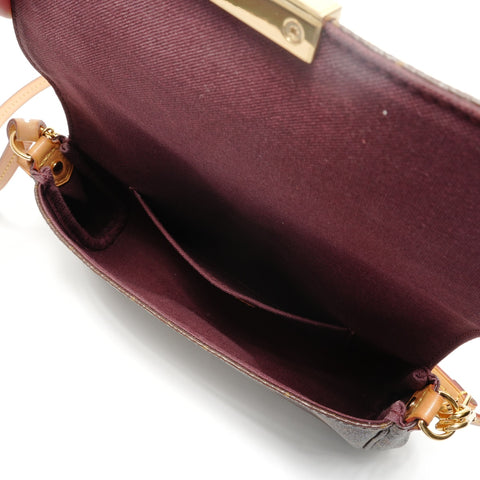 LOUIS VUITTON Monogram Favorite PM, manufactured in 2017. Shoulder Bag Brown WS28863