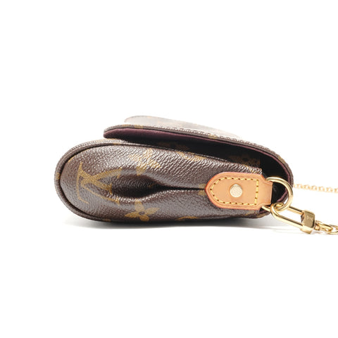 LOUIS VUITTON Monogram Favorite PM, manufactured in 2017. Shoulder Bag Brown WS28863