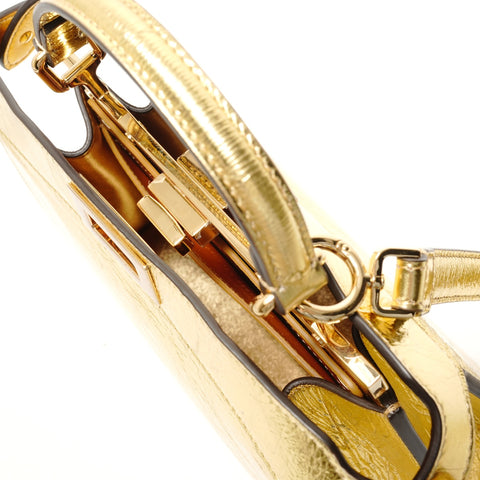 FENDI Peek-A-Boo Icy You Handbag gold WS28865