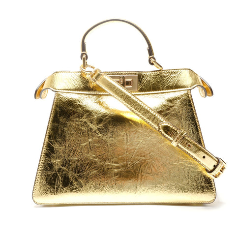 FENDI Peek-A-Boo Icy You Handbag gold WS28865