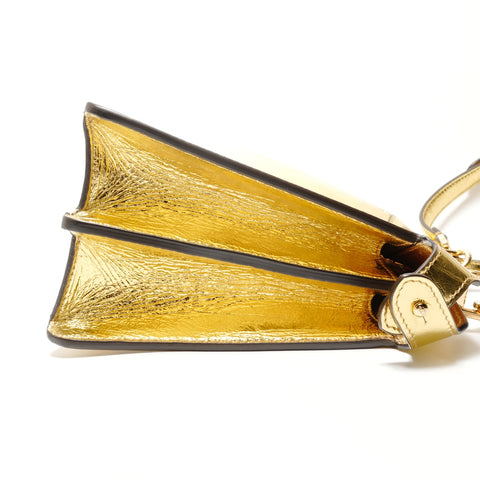 FENDI Peek-A-Boo Icy You Handbag gold WS28865
