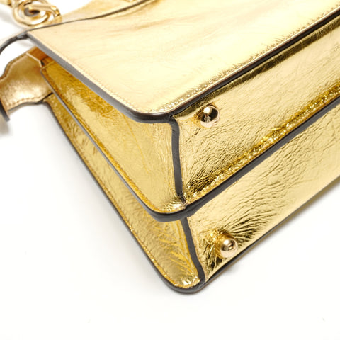 FENDI Peek-A-Boo Icy You Handbag gold WS28865