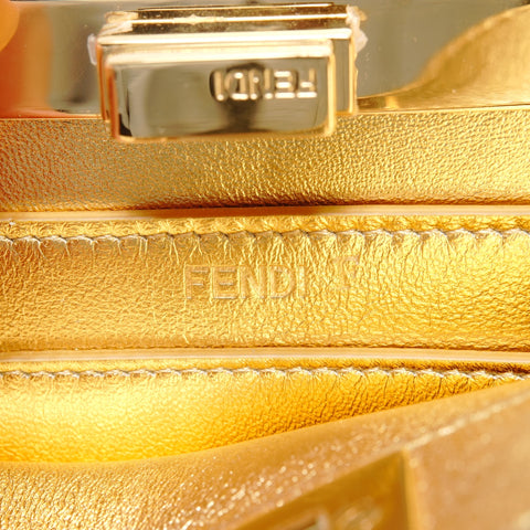 FENDI Peek-A-Boo Icy You Handbag gold WS28865