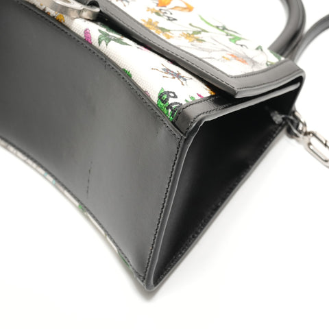 BALENCIAGA Hacker Project Flora Hourglass Shoulder Bag white WS28869
