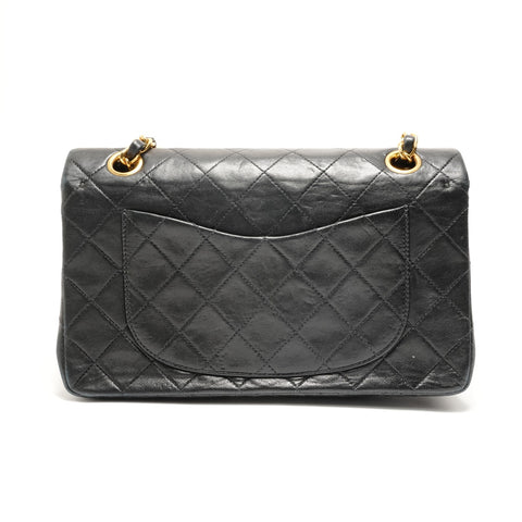 CHANEL Matelass double flap chain lambskin Shoulder Bag black WS28871