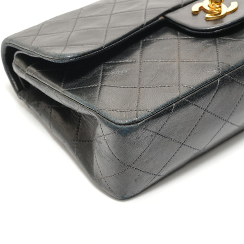 CHANEL Matelass double flap chain lambskin Shoulder Bag black WS28871