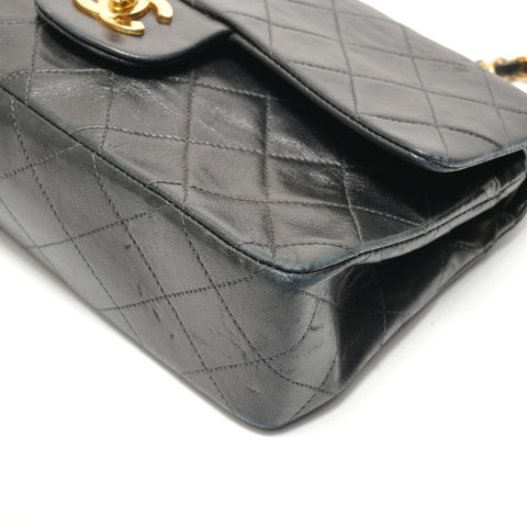 CHANEL Matelass double flap chain lambskin Shoulder Bag black WS28871