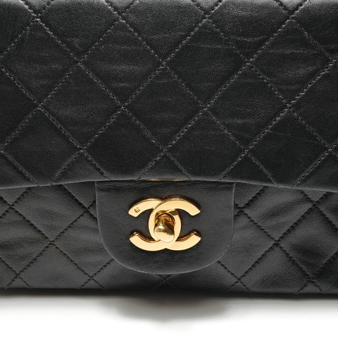 CHANEL Matelass double flap chain lambskin Shoulder Bag black WS28871