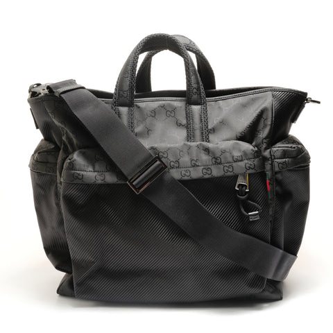 GUCCI Nylon 2-Way Bag Tote Bag black WS28872