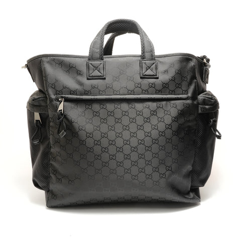 GUCCI Nylon 2-Way Bag Tote Bag black WS28872