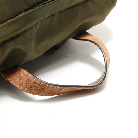 PRADA Re-Nylon buckle with logo Backpack  Daypack green WS28873