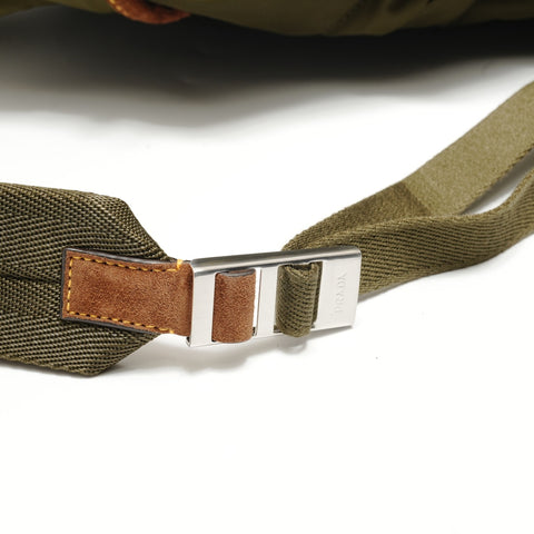PRADA Re-Nylon buckle with logo Backpack  Daypack green WS28873