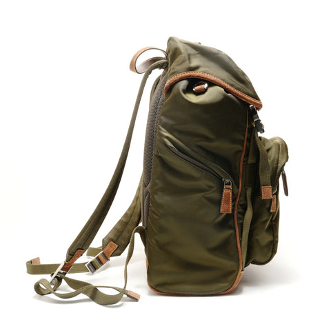 PRADA Re-Nylon buckle with logo Backpack  Daypack green WS28873