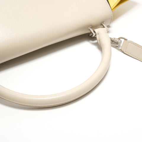 CELINE Trapeze 2-Way Shoulder Leather Handbag black WS28875