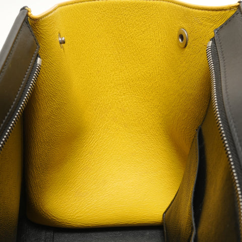 CELINE Trapeze 2-Way Shoulder Leather Handbag black WS28875